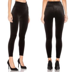 Spanx High Waist Black Velvet Shaping Leggings